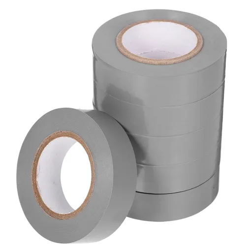 6 Rolls Colored Electrical Tape Assortment PVC Grey for Indoor and Outdoor Applications