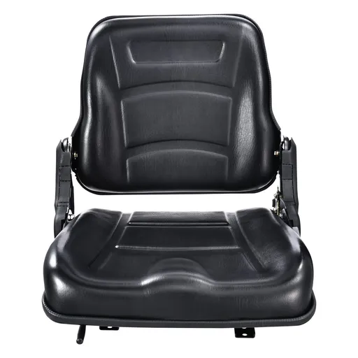 Universal Forklift Seat, Fold Down Tractor Seat with Adjustable Angle Back and Micro Switch, 16-34 cm Extended Slot Comfortable Forklift Seat for Tractor Loader Excavator