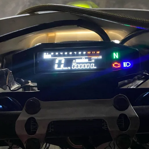 Fuel Gauge Speedometer, Odometer LED Fuel Level Gauge for Motorcycle