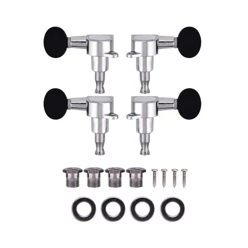 Ukulele Tuning Pegs Zinc Alloy 2R 2L Closed Machine Heads String Tuning Key Pegs Tuner Kit for Ukulele
