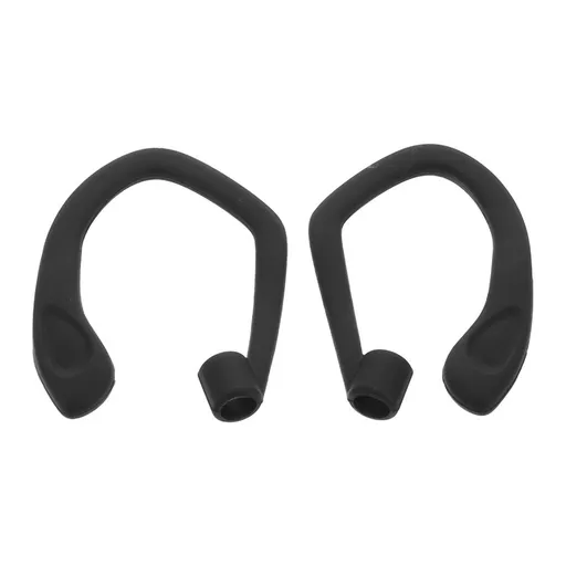 Silicone Earbud Hooks for Running and Sports, Black, 1 Pair, Comfortable Accessories