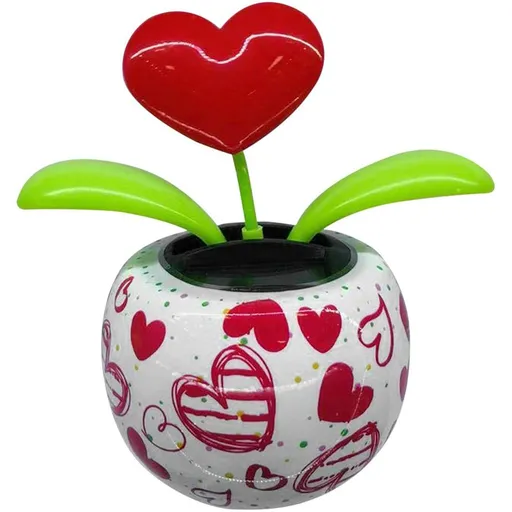 Solar Powered Dancing Flowers Ornament Cute Design 11.5cm Colorful