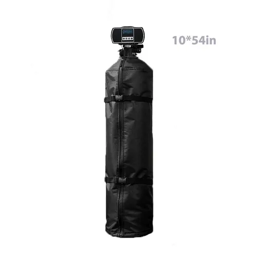 Water Softener Cover Outdoor, 3 Layers Insulation Water Softener Tank Jacket, Heavy Duty Outdoor Insulated Water Softener Tank Cover, Water Softener Covers for Outside Units, 10''D x 54''H- Black