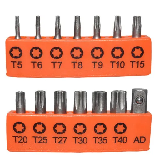 25mm Screwdriver Bit Set Multifunctionl Plum Blossom Head T5-T6-T7-T8-T9-T10-T15-T20-T25-T27-T30-T35-T40 Electric Screwdriver Bit