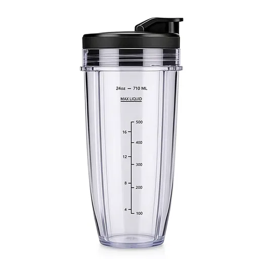 Replacement Ninja Blender Cup Compatible with 32oz 24oz 18oz BL480 BL482,24oz Blender Cup with Flip鈥慣op Lid,Halloween Home Kitchen Supply Gift