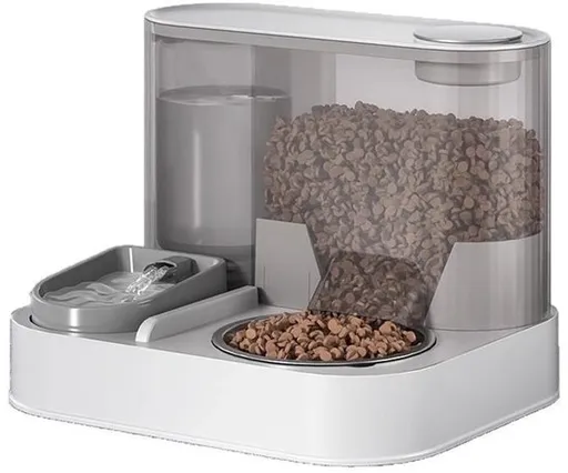Water bowl for cat and dog - Automatic feeder - Stainless steel - Large capacity - Double bowl