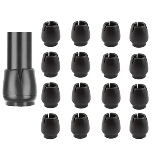 Chair Leg Floor Protectors for Round Chair Legs, Silicone Small Chair Leg Caps Best Chair Leg Tips, Color Black,16 Pack