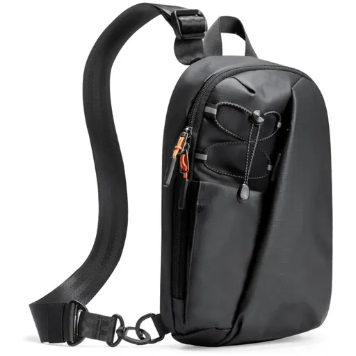 Black Modern Urban Sling Bag Crossbody Chest Pack with Quick Adjustable Strap Compact Daypack for Travel and Daily Commute