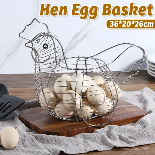 Egg Storage Basket Hollow Iron Wire Container Kitchen Holder Rack for Display