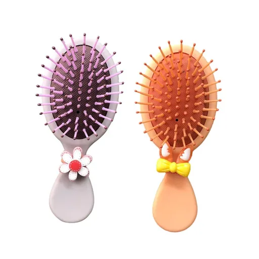 Mini Hair Brush for Women,Men and Kids-Small Travel Size Hair Brush for Purse,Pocket,backpack-Mini Detangler -2pcs