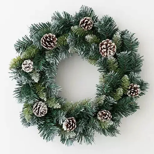 Christmas Garland Decor, Artificial Christmas Wreaths for Front Door, Christmas Window Garland Door Decorations Winter Ornaments