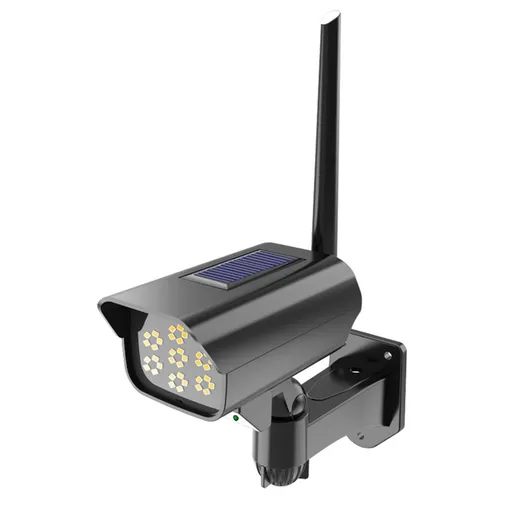 Solar Powered Security Camera with Motion Sensor & Flashing LED Lights | 35 LED Dummy Surveillance Camera for Outdoor Garden & Business Use | IP65 Waterproof