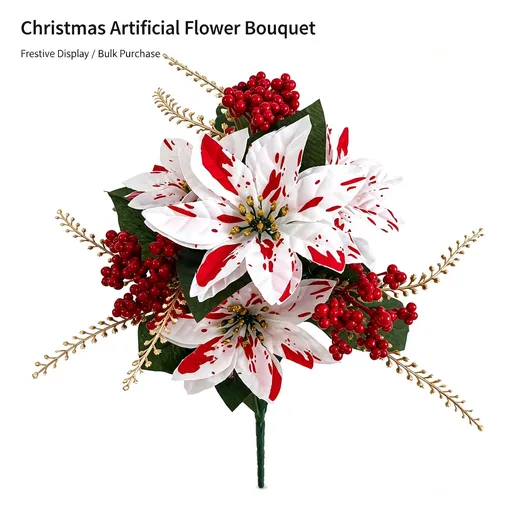 Christmas Artificial Flower Bouquet DIY Floral Bundle Home Decoration SD05 2 Pcs Suitable for Christmas Gifting