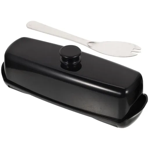 Airtight Black Plastic Butter Dish Set for Kitchen Storage and Home Use, and Leak-Proof Butter Box