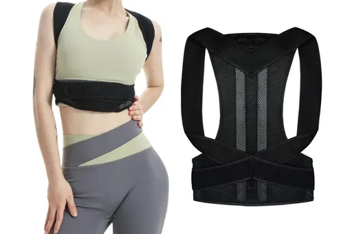 Hook and Loop Shoulder Support Brace Belt Back Posture Correctors -L