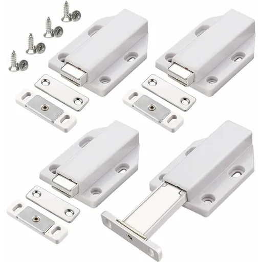 Push To Open 4 Pieces Push Open Push Door Cupboard Magnet Closure For Cabinet Drawer System Magnetic Latch Lock Push