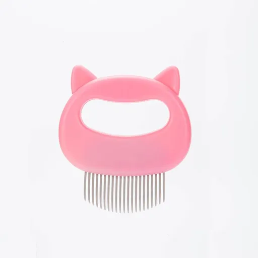 Ruihao Pet Comb Stainless Steel Flea Removal Cats Dogs One Pink