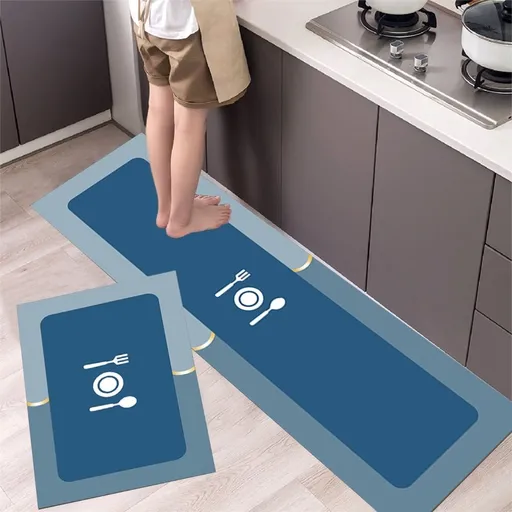 Kitchen Mat, Cushioned Anti-Fatigue Kitchen Rug, Waterproof Non-Slip Kitchen Mats and Rugs, Heavy Duty Ergonomic Comfort Rug for Kitchen Floor Home Office Sink Laundry, Green
