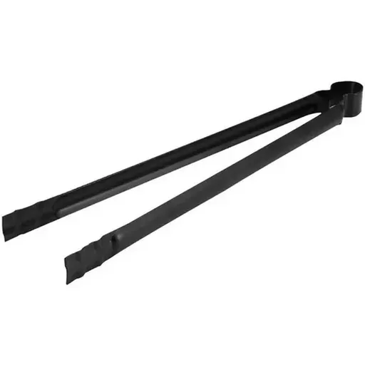 BBQ Charcoal Tongs, Long-Reach Heat-Resistant Grill Tool for Outdoor Cooking, Gardens and Kitchens, Black, 30 cm
