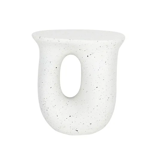 U-Shaped Terrazzo Concrete Outdoor Stool