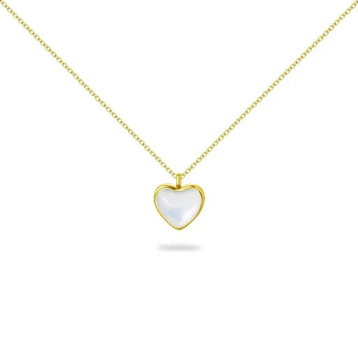 Dainty Gold color Necklace Moonstone Jewelry Charm Necklace Trendy Gold Plated Necklace Birthday and Anniversary Gifts for Her