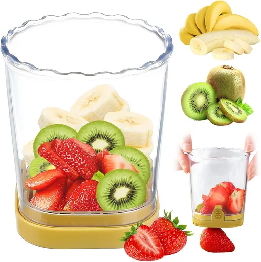 Stainless Steel Fruit and Vegetable Slicer with Pressure Plate Yellow