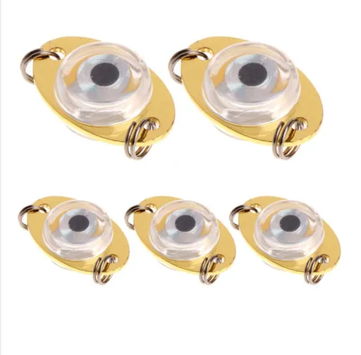 5pcs Mini Bright LED Deep Drop Underwater Diamond Fishing Flashing Light Bait Lure Squid Durable Practical Tool 4 * 2.5cm
