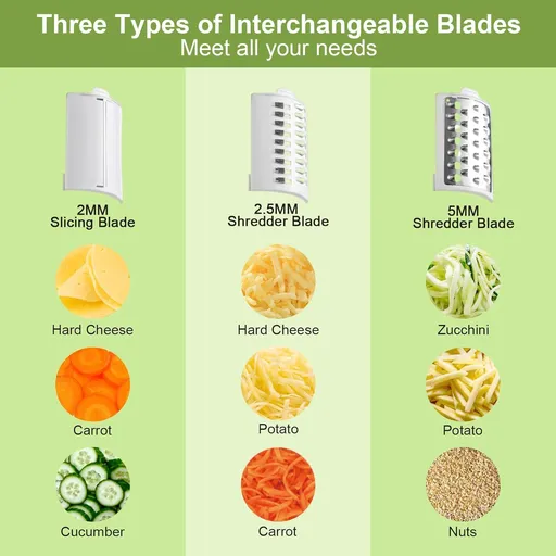 Electric Cheese Grater, Detachable Electric Salad Maker for Home Kitchen Use, Electric Cheese Grater for Block Cheese