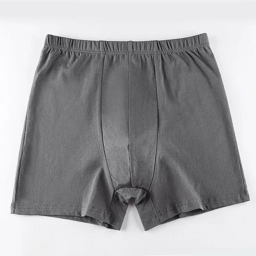 Zhenruiti Men Cotton Boxer Shorts High Waist Breathable Gray XL (50.00 kg-62.50 kg