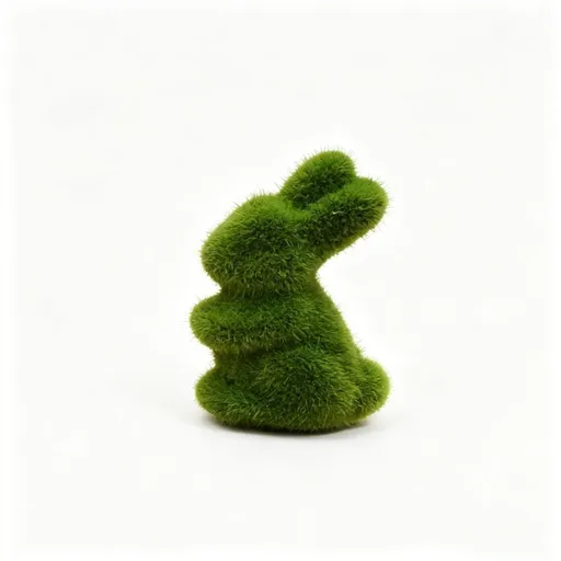 2PS Moss Bunny Decor 8cm High