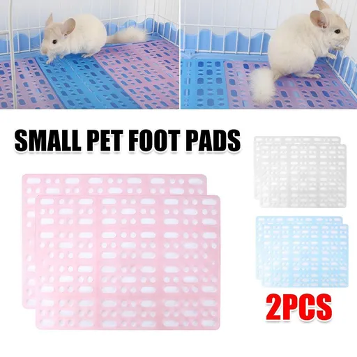 2pcs Rabbit Foot Mat Large Plastic Cage Mat for Guinea Pig Pet Cage Accessories - Blue