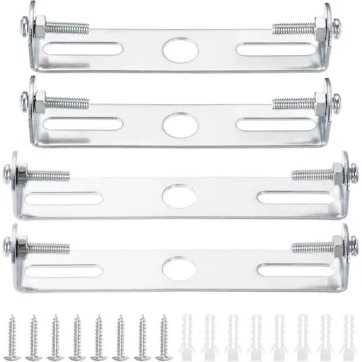 【xj】4pcs Ceiling Plate Light Bracket Ceiling Mount Hanging Lamp Holder for Wall or Ceiling Mounted Lamp Mounting Brackets with Screws Iron 110mm Silver