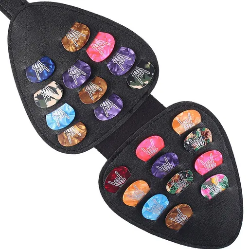 Guitar Pick Set with Storage Case for Guitar and Bass