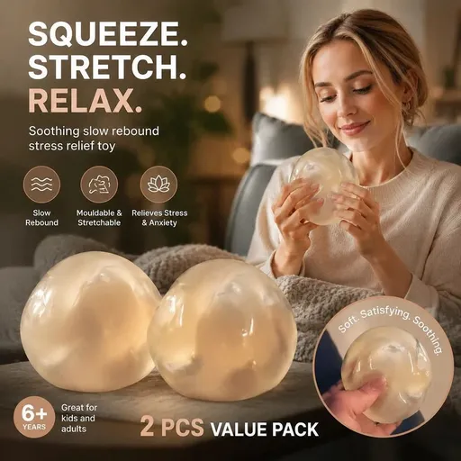 Soft Moldable Squishy 6cm Coconut Oil Maltose 2 Pack, Shared Patio Relax