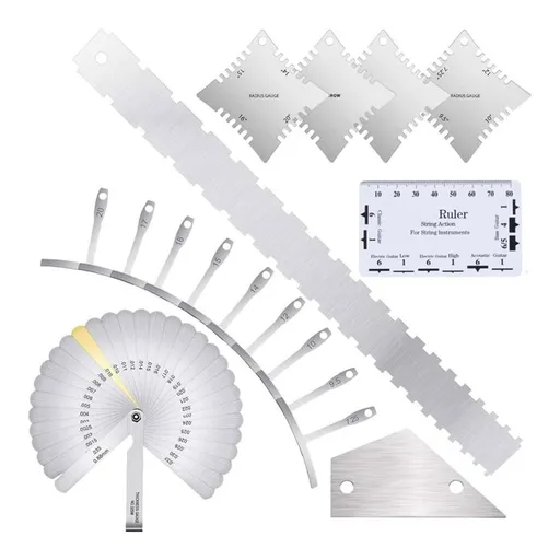Guitar String Action Gauge Ruler Measuring Tool Guitar Bass Double Sided Guide Luthier Measuring Tool for Guitar Bass
