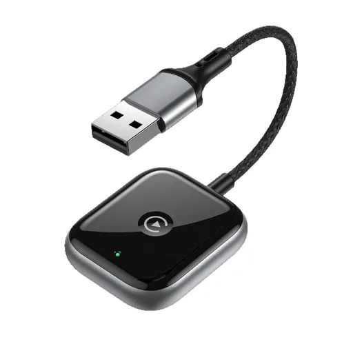 2-in-1 Wireless CarPlay & Android Auto Adapter - Plug & Play Dongle for Cars(Applicable to iPhone-Black)