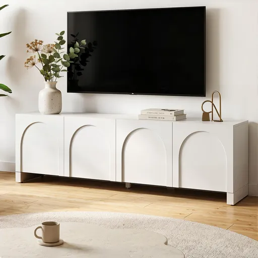 Artiss TV Unit Entertainment Unit Storage Cabinet Adjustable Shelf 180cm White