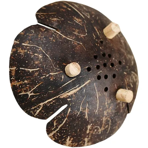 Set of 2 Coconut Shell Soap Dishes with Sink Sponge Holders - , Kitchen Cleaner Accessories