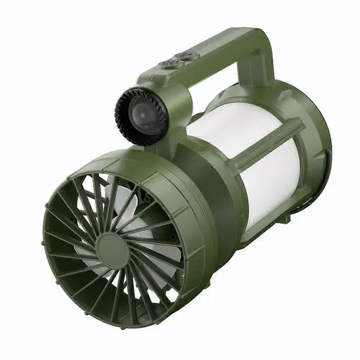 Solar Outdoor Camping Lantern with Cooling Fan Portable LED Flashlight Tent Lamp Searchlight for Outdoor Camping Hiking