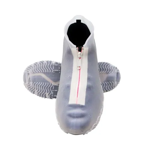 Waterproof Silicone Shoe Covers Reusable Overshoes - Transparent - XL