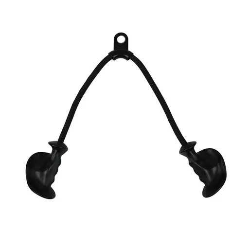 Tricep Rope Ergonomic Handles 32 Inch Black Tricep Pull Down Rope for Cable Machine
