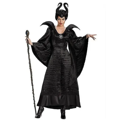 Halloween Sleeping Beauty Witch Maleficent Dress For Adult Evil Witch Carnival Cosplay Costume Outfit Q XL LL