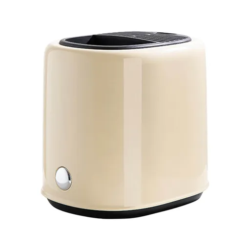 Knife Block Utensil Holder Retro Space Saving Large Capacity 2 In 1 Countertop Utensil Organizer for Kitchen Beige