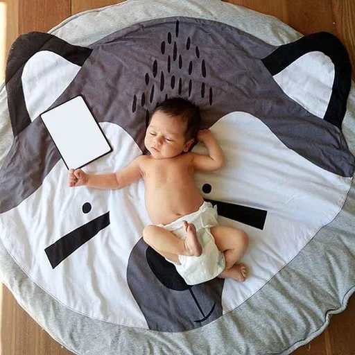 Play Mat Cute Cartoon Animals Cotton Crawling Mat for Baby Children