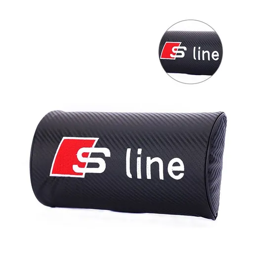 Car Headrest Pillow Carbon Fiber Pattern S Line Semi-circular head restraint