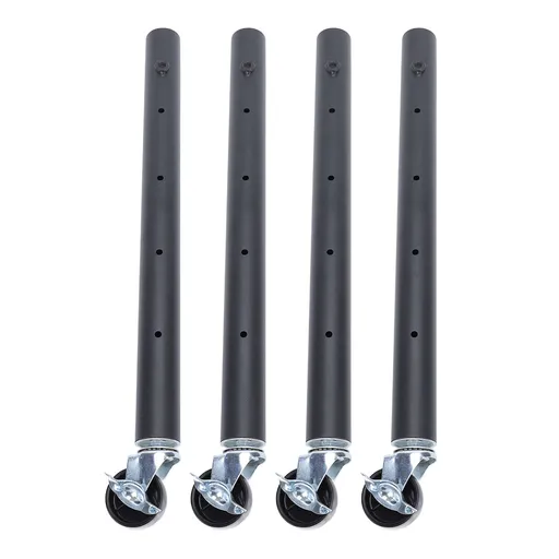 4PCS Furniture Legs with Caster Wheels Heavy Duty Carbon Steel Table Leg Extender Riser for Cabinet Sofa Bed Couch Coffee Table 51cm/20.1in