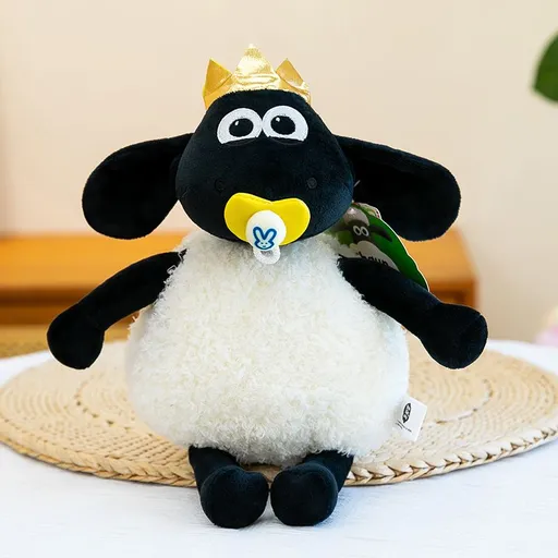 Cute Shaun the Sheep Plush Toy - Soft Stuffed Celebrating Timy Sheep - Adorable Animal Plushie for Birthday Gift - Timy Celebrate 30cm