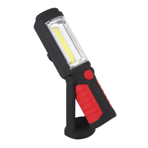 Portable LED Work Light, Pivot COB Magnetic Flashlight Swivel Magnet Base Hanging Hook, Super Bright