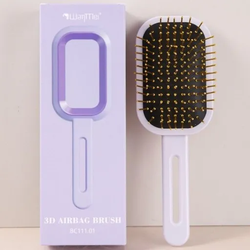 3D Air Cushion Hair Brush, Multi-function Scalp Massage Detangler Comb for Home Hair Styling—Light Purple