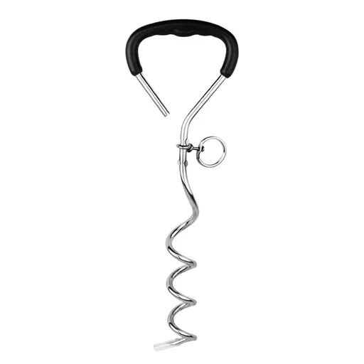 Dog Stake for Outdoor Activities | Heavy Duty Dog Tie Out Stake for Yard, Beach, or Camping | Alloy Steel Pet Tether Anchor for Dogs | Secure Training Stake for Large Dogs and Puppies